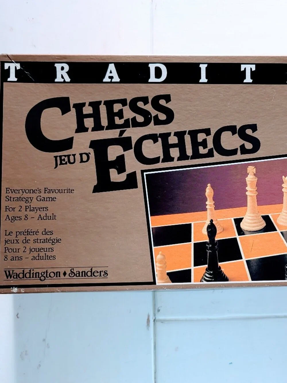 VTG 1986 Traditions Chess Jeu D'Echecs Waddington Sanders Learning Complete Set